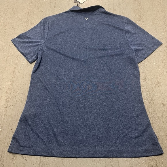 Callaway Women's Medium Navy Opti-Dri 1/4 Zip Golf Short Sleeve‎ Polo Shirt - Picture 4 of 4